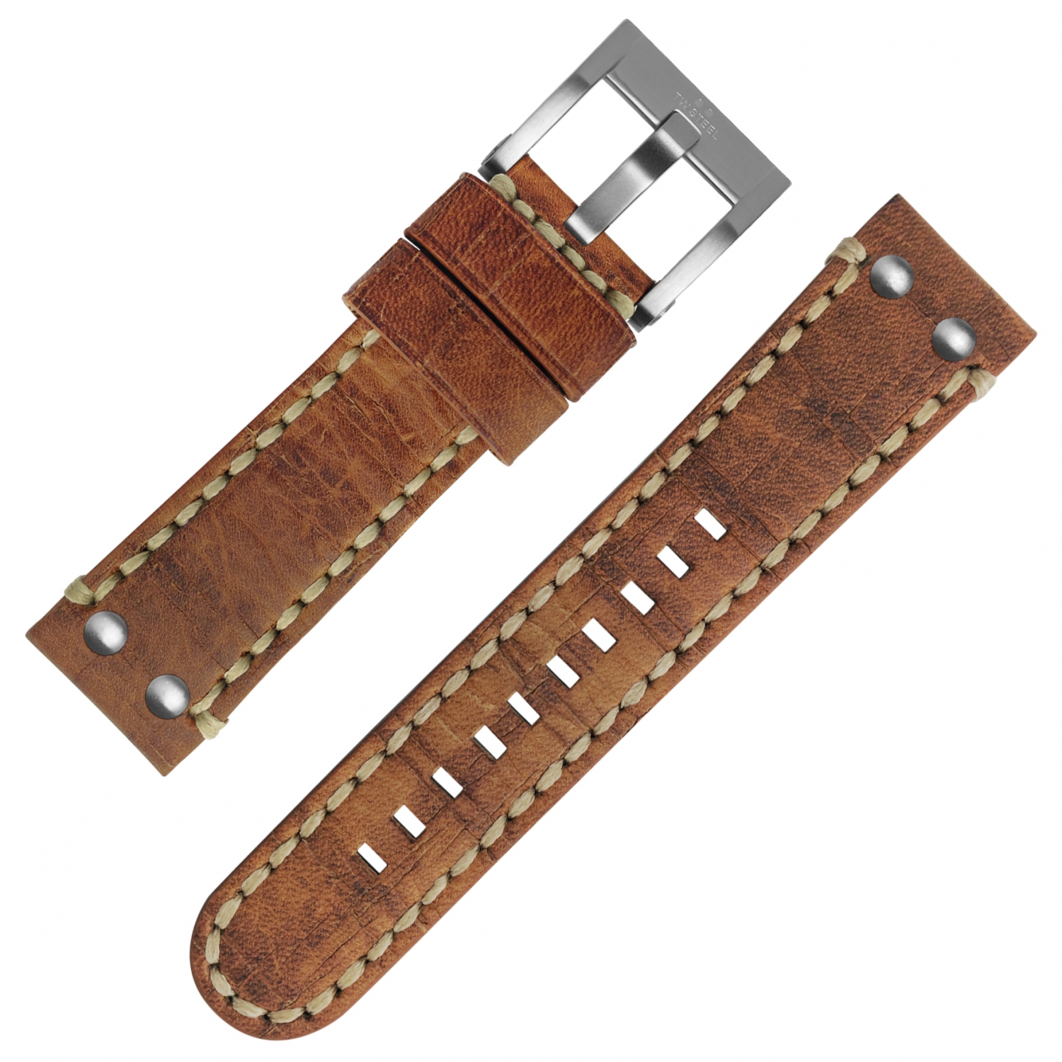 TW Steel Maverick Horlogebandje MS11 Cognac Bruin 22mm