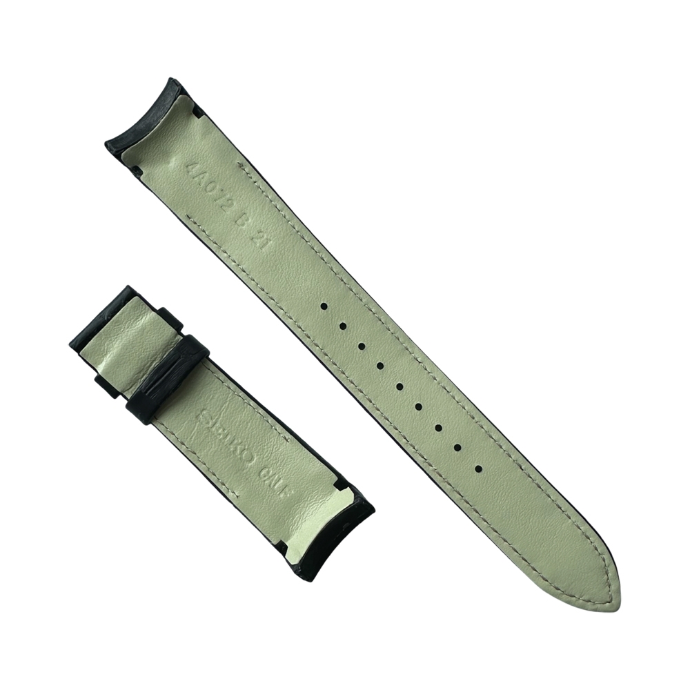 Seiko Premier Horlogeband SNP037 Zwart Leer