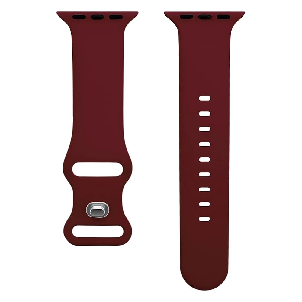 Apple Watch Horlogeband Silicone Rubber Donkerrood
