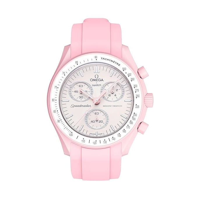 Rubberen Horlogebandje voor MoonSwatch Roze