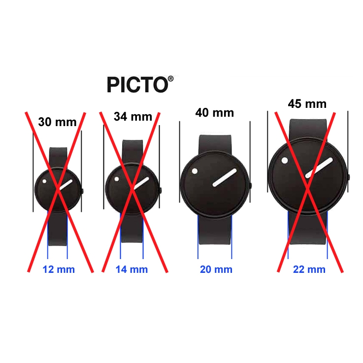 Picto Horlogebandje Wit Leer - 20mm