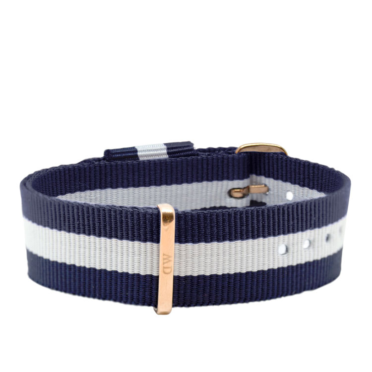 Daniel Wellington 18mm Classic Glasgow NATO Horlogebandje Rosé Gouden Gesp