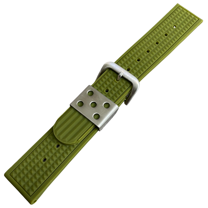 Waffle Strap Rubberen Horlogeband Groen