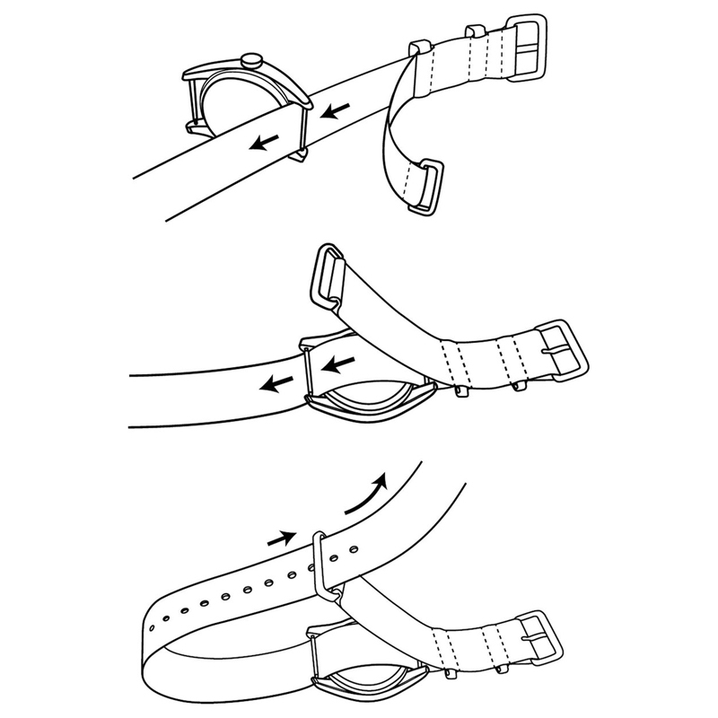 Bruin NATO Horlogebandje Nylon - 20mm