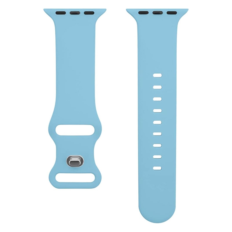 Apple Watch Horlogeband Silicone Rubber Lichtblauw