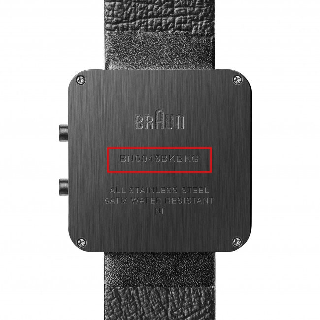 Braun BN0046BKBKL Horlogeband Zwart Leer