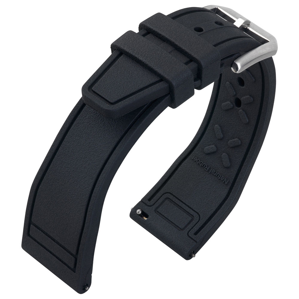 IWC Stijl Horlogeband FKM Rubber Zwart