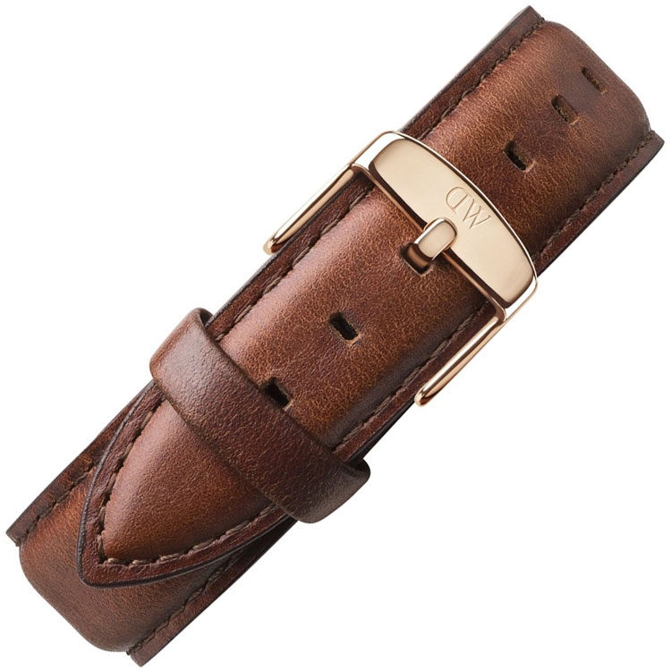 Daniel Wellington 20mm Classic St Mawes Bruin Leer Horlogebandje Rose Gesp