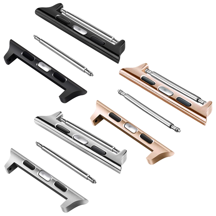 Horlogeband voor Apple Watch Camel Leer Wit Stiksel 22mm