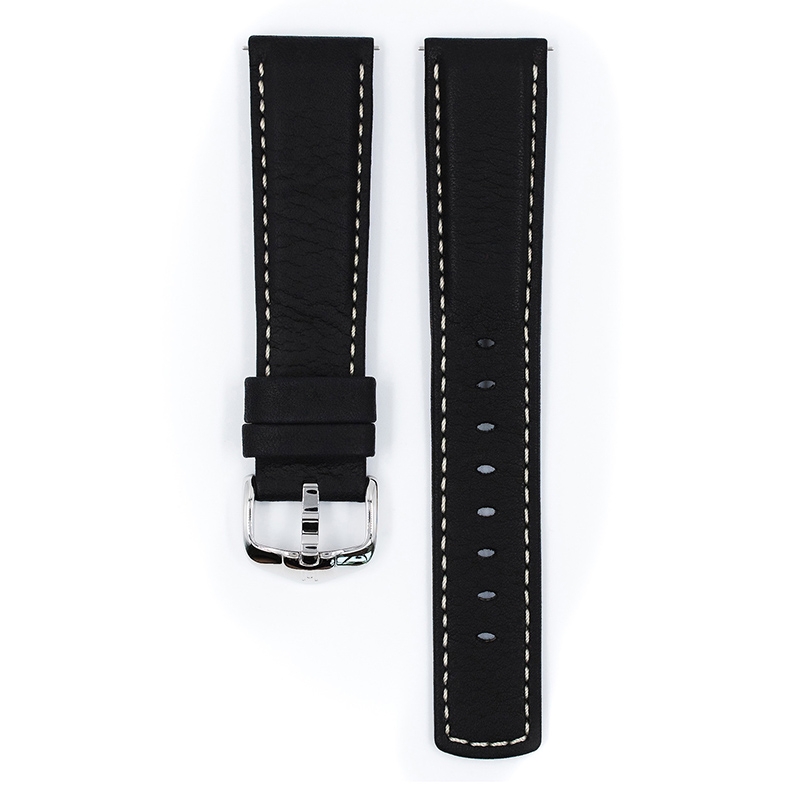 Hirsch Mariner Horlogeband 100m Waterdicht Zwart